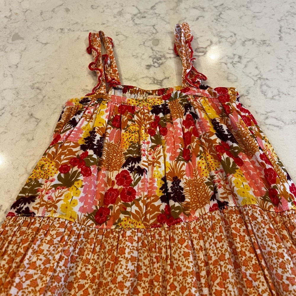 Pink Chicken Vibrant Floral Kids Dress - Picture 3 of 6
